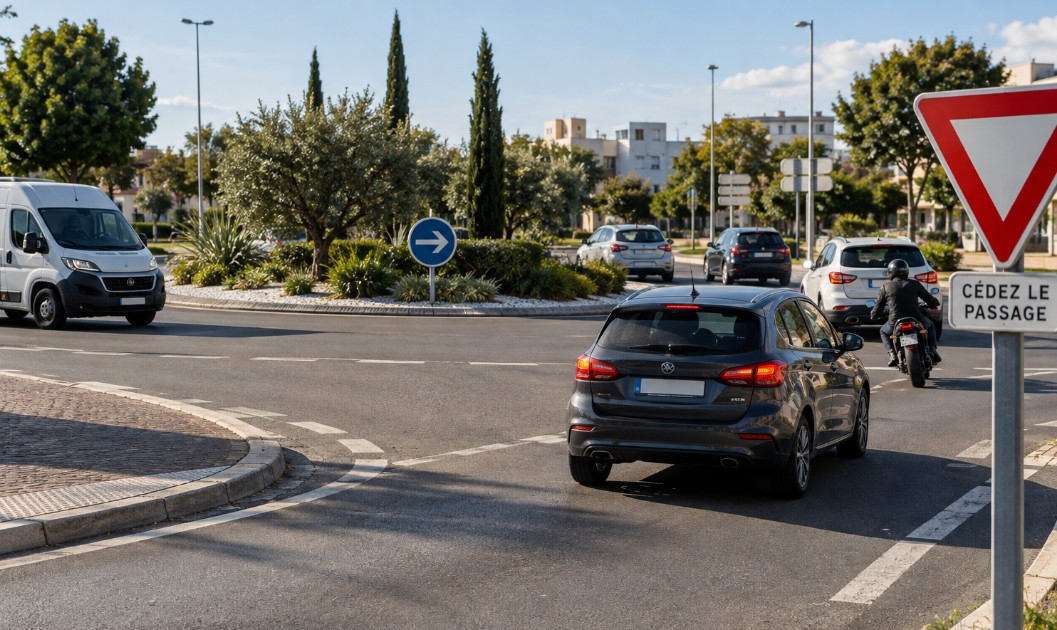 rond point risque accident