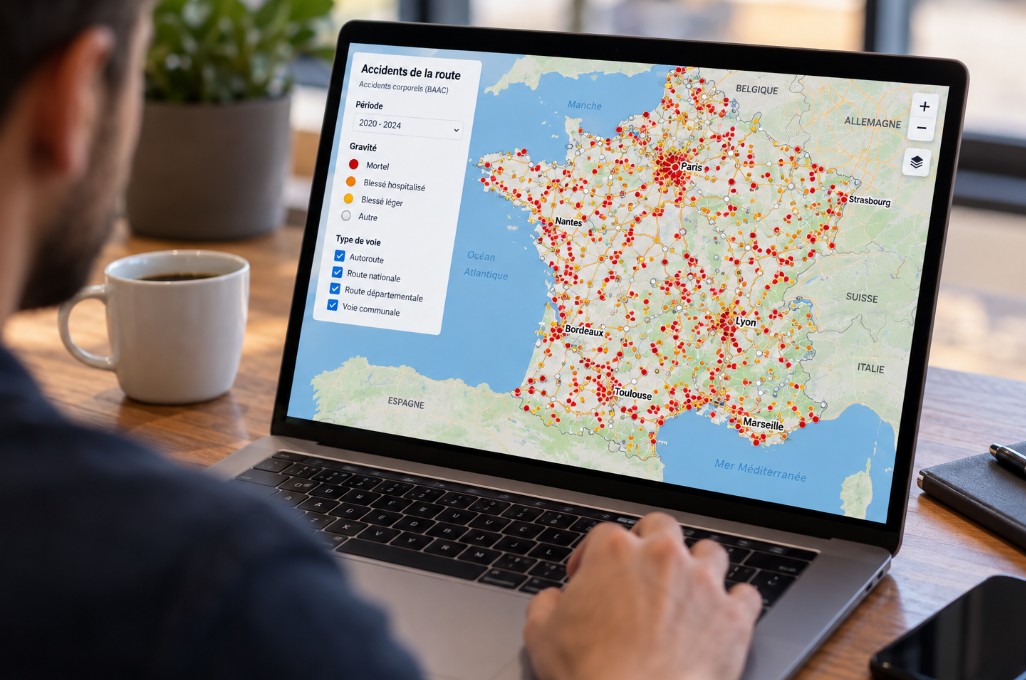 carte statistiques des accidents de la circulation